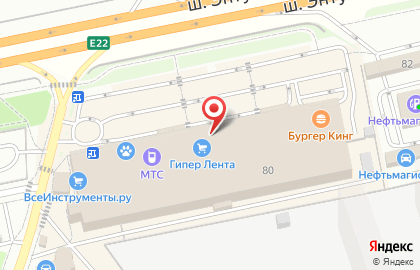 Ресторан быстрого питания Бургер Кинг на шоссе Энтузиастов на карте