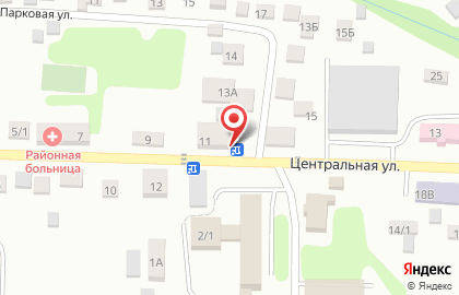 Продуктовый магазин Тополь на Центральной улице на карте