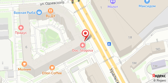 Клиника доктора Стоговой на карте