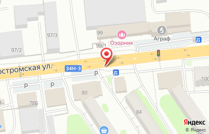 Магазин Русский хлеб на Костромской улице на карте