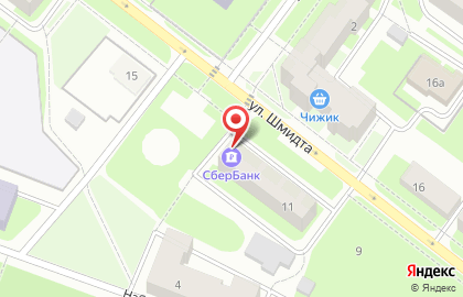 Банкомат СберБанк на улице Шмидта на карте