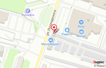 СТО Формула Масла на улице Луначарского на карте