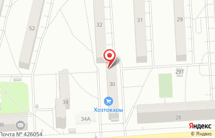 Супермаркет Магнит в Ижевске на карте