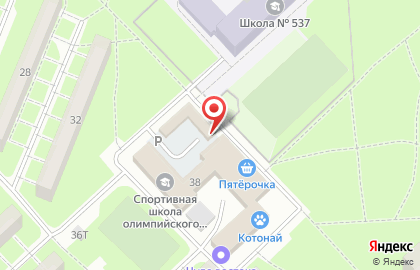 Киоск по продаже фруктов и овощей в Московском районе на карте