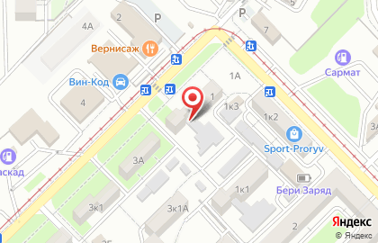 Продуктовый магазин Юг во Владикавказе на карте