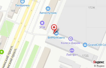 Магазин и автосервис VIRBAСauto на Ленинском проспекте на карте