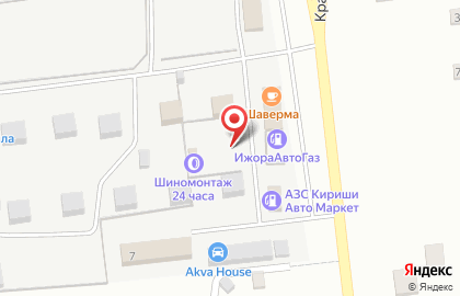 Шиномонтажная мастерская в Красносельском районе на карте