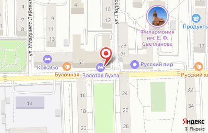 Гостиница Золотая бухта в Калининграде на карте