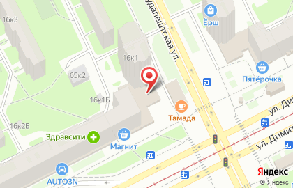 Магазин цветов Цветовик в Фрунзенском районе на карте