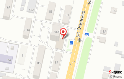 Аптека Гамма на улице Осипенко на карте