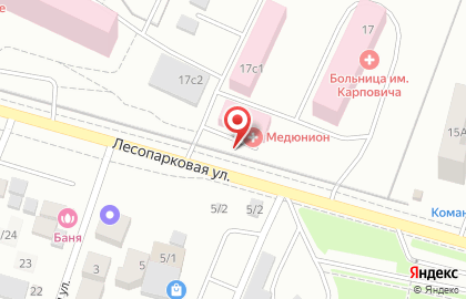 Медицинский центр Медюнион в Октябрьском районе на карте