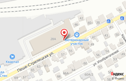 Магазин строительно-отделочных материалов Профи на Пеше-Стрелецкой улице на карте