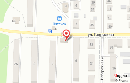 Продуктовый магазин Катюша на улице Гаврилова на карте