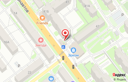 Мясной магазин Йола маркет на улице Космонавтов на карте