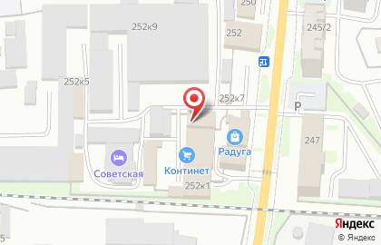Торговая компания Глория на Советской улице на карте
