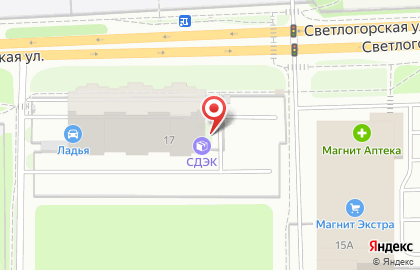 Служба экспресс-доставки Сдэк на Светлогорской улице на карте