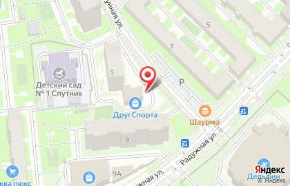 Школа танцев Фламинго на Лунной улице на карте