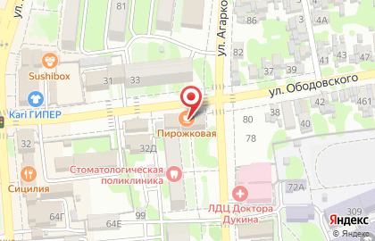 Столовая на улице Ободовского на карте