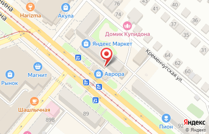 Секс-шоп Казанова на проспекте Ленина на карте
