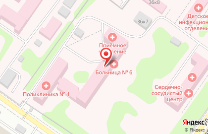 Городская клиническая больница №6 на улице Орджоникидзе на карте