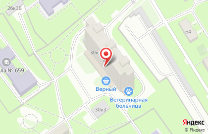 Супермаркет Верный в Фрунзенском районе на карте