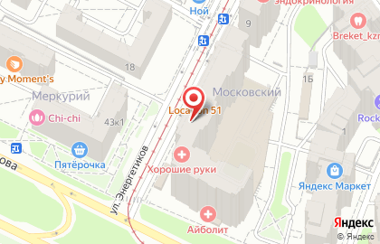 Магазин тканей Tessuti в Московском районе на карте