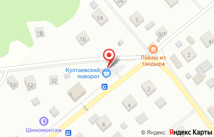 Продуктовый магазин Култаевский поворот в Перми на карте