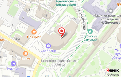 Пункт приема коммунальных платежей, ОАО Среднерусский банк Сбербанка России в Центральном районе на карте