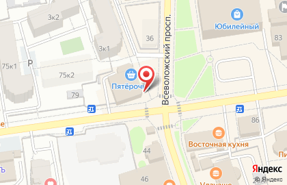 Суши-бар Суши Wok на Октябрьском проспекте на карте