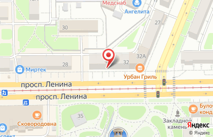 Бытовой на проспекте Ленина на карте