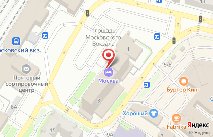 Гостиница Москва в Туле на карте