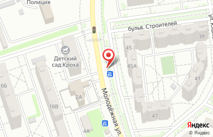Кафе-пекарня Крендель на бульваре Строителей на карте