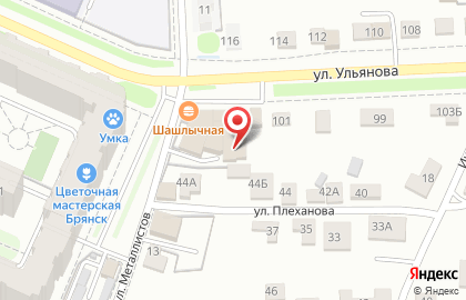 Автозащита на улице Ульянова на карте