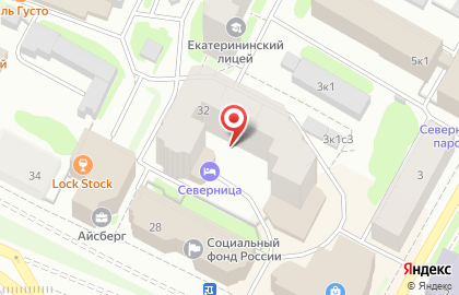 Отель Адмирал в Архангельске на карте