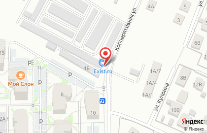 Магазин автозапчастей Exist.ru на Кооперативной улице на карте