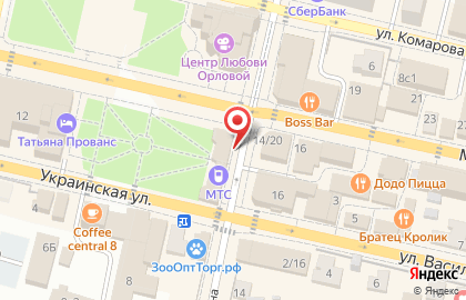 Сеть булочных Каравай СВ на Московской улице на карте