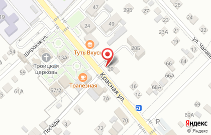 Автомагазин на Красной улице на карте