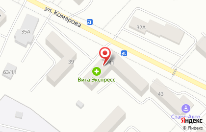Магазин Алма на улице Комарова на карте