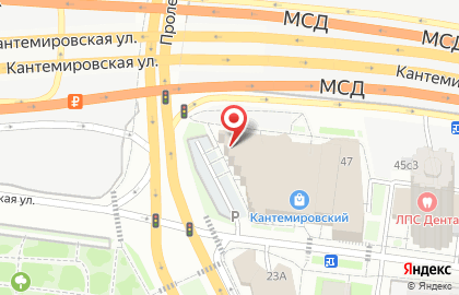 Банкомат Уралсиб на метро Кантемировская на карте