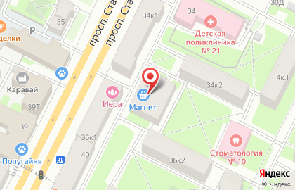 Минимаркет на проспекте Стачек на карте
