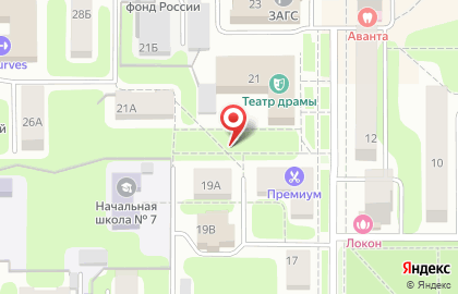 Аист на Октябрьской улице на карте