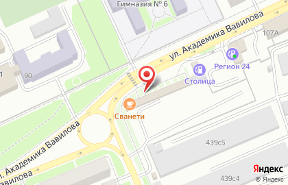 Блинная в Красноярске на карте