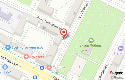 Салон-парикмахерская Русь на Архитектурной улице на карте