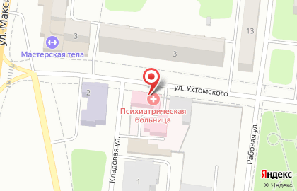 Ярославская областная психиатрическая больница на улице Ухтомского на карте