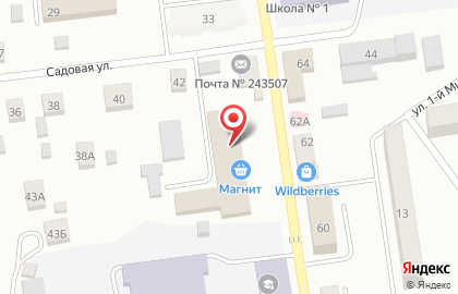 Гипермаркет Магнит в Брянске на карте