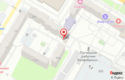 Заречье на улице Свердлова на карте