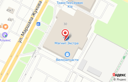 Супермаркет Магнит в Уфе на карте