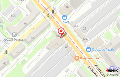 Киоск фастфудной продукции на Учительской улице на карте
