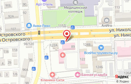 Фабрика окон на улице Николая Островского на карте