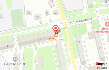 Парикмахерская Колибри на улице Циолковского на карте